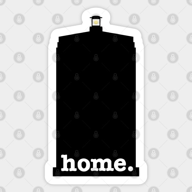 Home (Police Box Version 1) Sticker by fashionsforfans